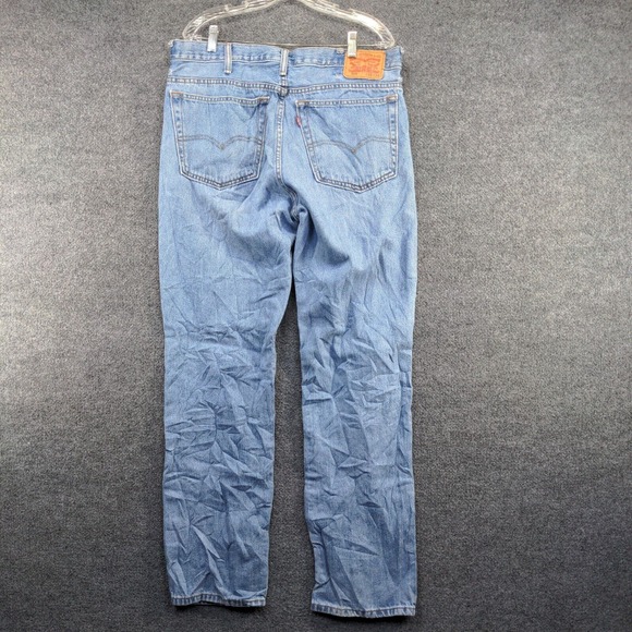 Levi's 516 Men's Straight Jeans Blue 38x34 5-Pocket Medium Wash Cotton - Picture 5 of 14